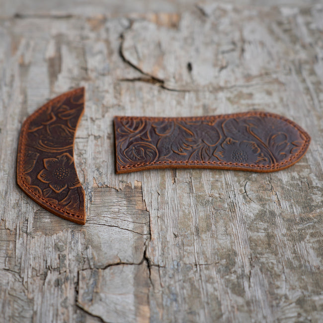 leather pot holder SET of 2  leather skillet handle cover case for Lodge cast   Iron Leather Handle  Cover Skillet Handle Cover Main Image