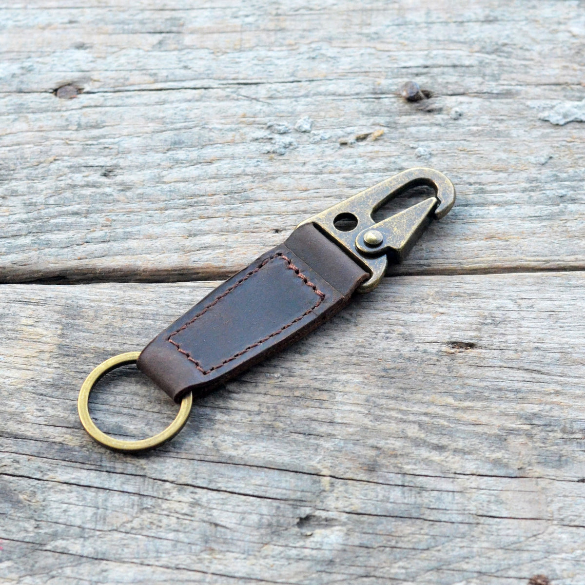 Personalized Leather Keychain, Leather Clip Keychain, EDC Keychain, Leather Keychain, Tactical Keychain,  Key Fob, Gifts Darkbrown  or brown