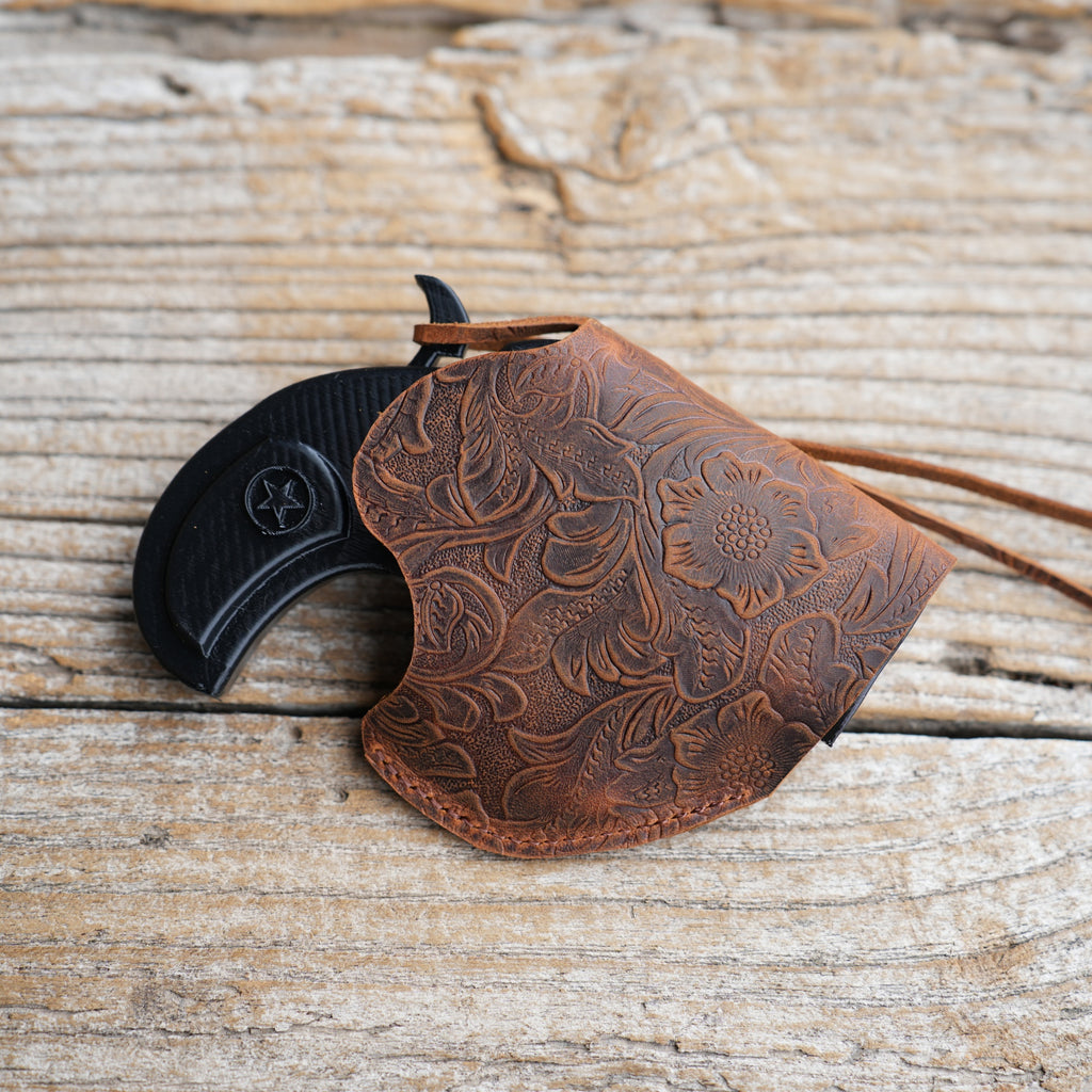 Genuine Leather Gun Holster for Bond Arms Derringer Leather  Holster Texas Defender  .357Mag/.38Spl, .45LC/.410  3  Barrel OWB Leather