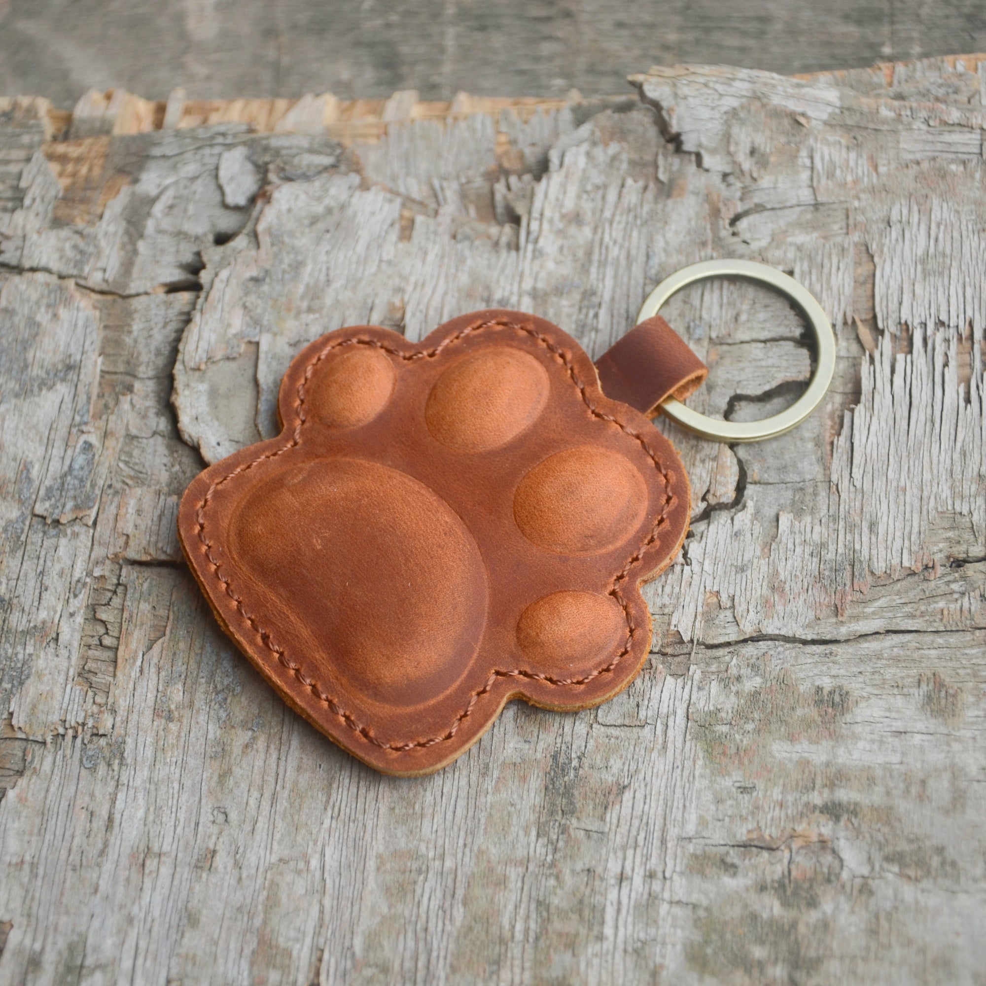 Dog Paw Leather KeyChain Gift Women Men  Key Ring Holder   Leather Belt Keychain , Heavy Duty Clip Key Rings Puppy Doggie Lover key chains