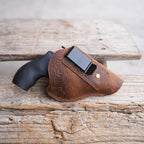 IWB Leather Holster for Most 38 Special & J Frame Revolvers for Taurus 327/380/856/85, S W 637 442 640 642, Ruger LCR SP101 Fit 2" - 2.25"