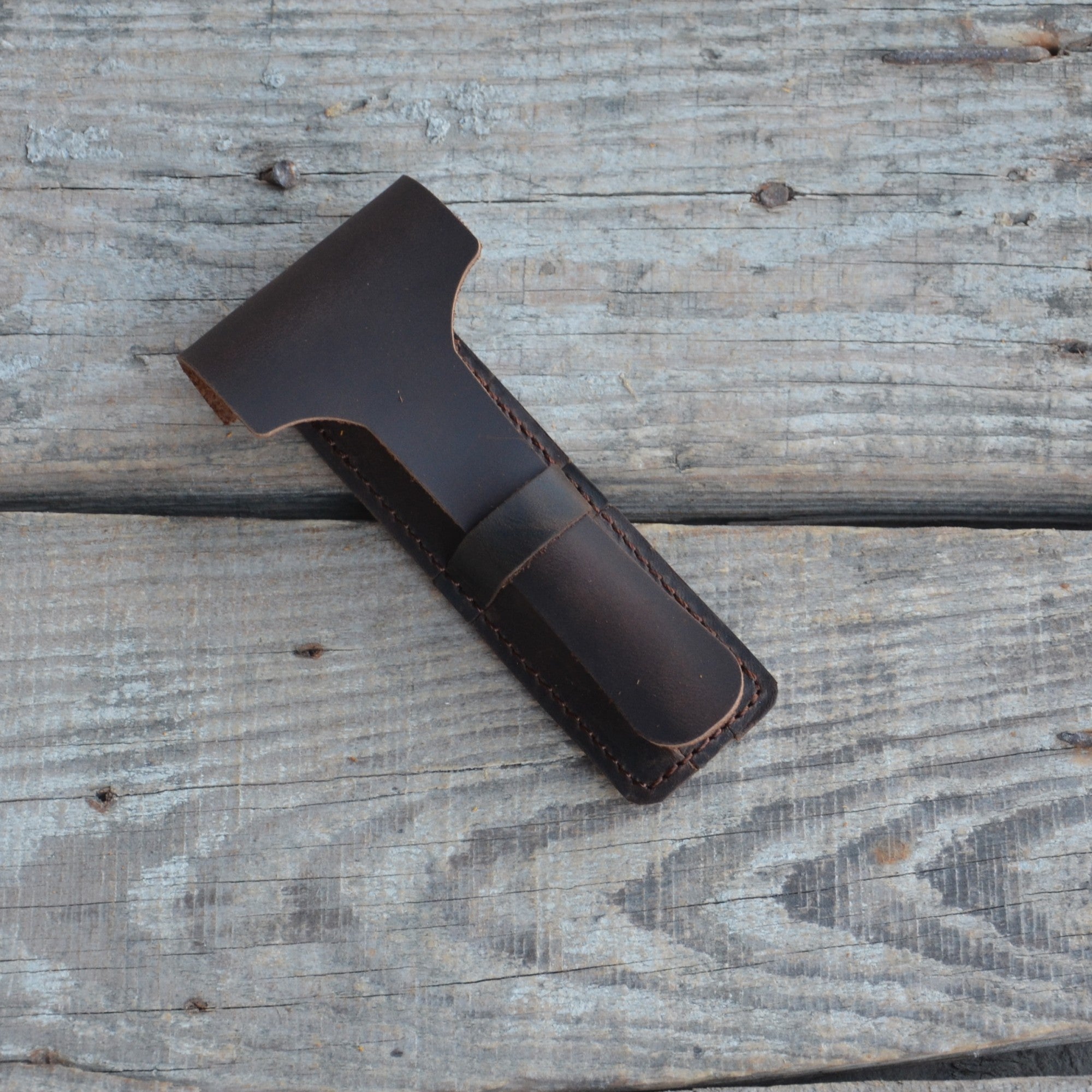 Personalized leather Parker / RazoRock /  MÜHLE razor Pouch Leather Safety Razor Case Merkur / Edwin Jagger /MUHLE Double Edge Razor