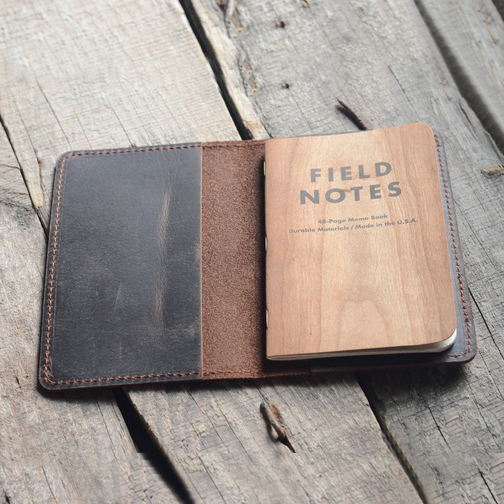 Distressed Genuine Leather Travel Journal Field Notes Cover Notebooks for 3.5 x 5.5 Notebook Moleskine Cahie Vintage Refillable Notepad - JJNUSA®
