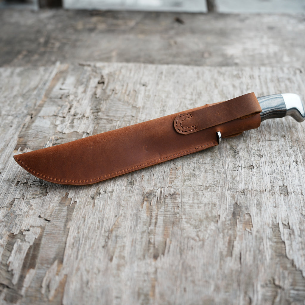 Leather Knife Sheath for Buck 120 Knife , Straight Knife Holster Knife Blade Cover Belt leather Sheath for buck 120 7.375  Fixed Blade Knife