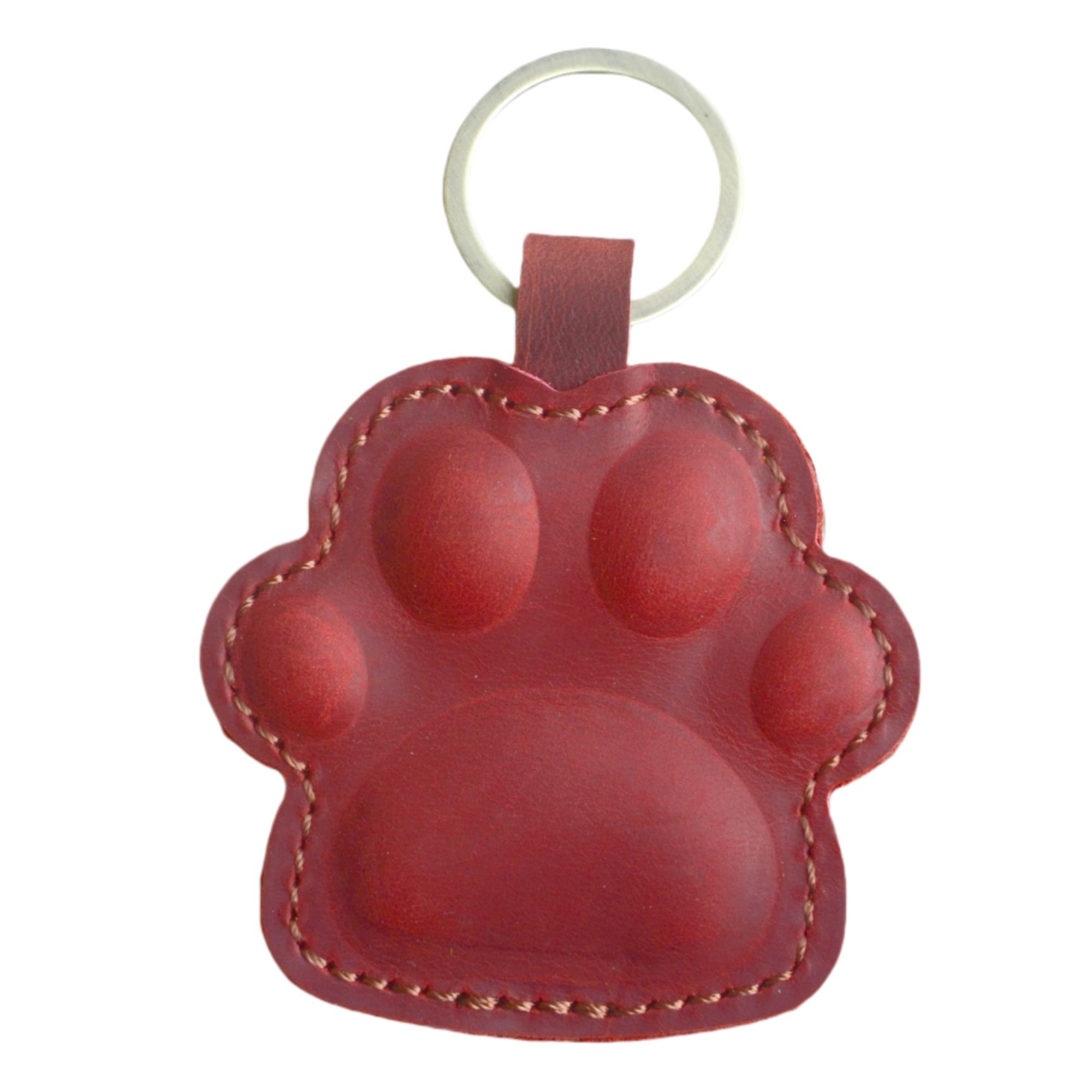 Dog Paw Leather KeyChain Gift Women Men  Key Ring Holder   Leather Belt Keychain , Heavy Duty Clip Key Rings Puppy Doggie Lover key chains