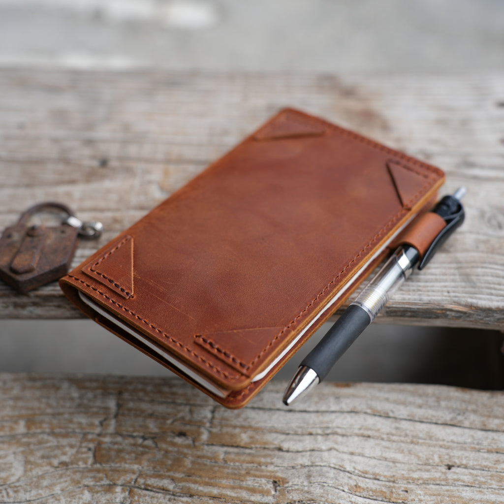 Distressed Genuine leather travel  index cards 3 x 5 cards  cover for field notes notebook leather cover notepad  Leather Journal Notebook - JJNUSA®