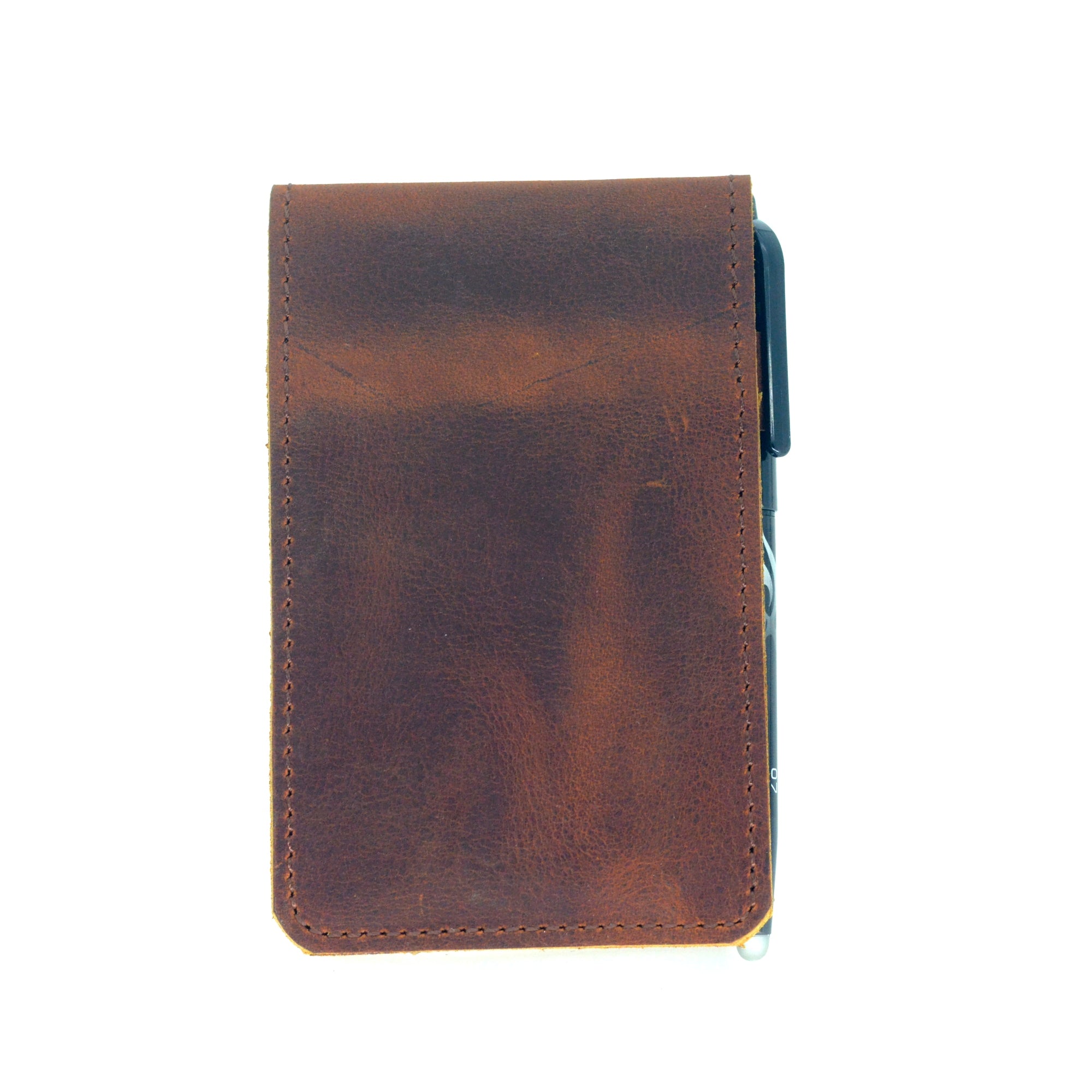 Personalized Genuine Leather Notebook Cover for Rite in the Rain ,Steno Notes, Top Spiral Notebook 3  x 5  / 4  x 6  Rocketbook Mini Green 2