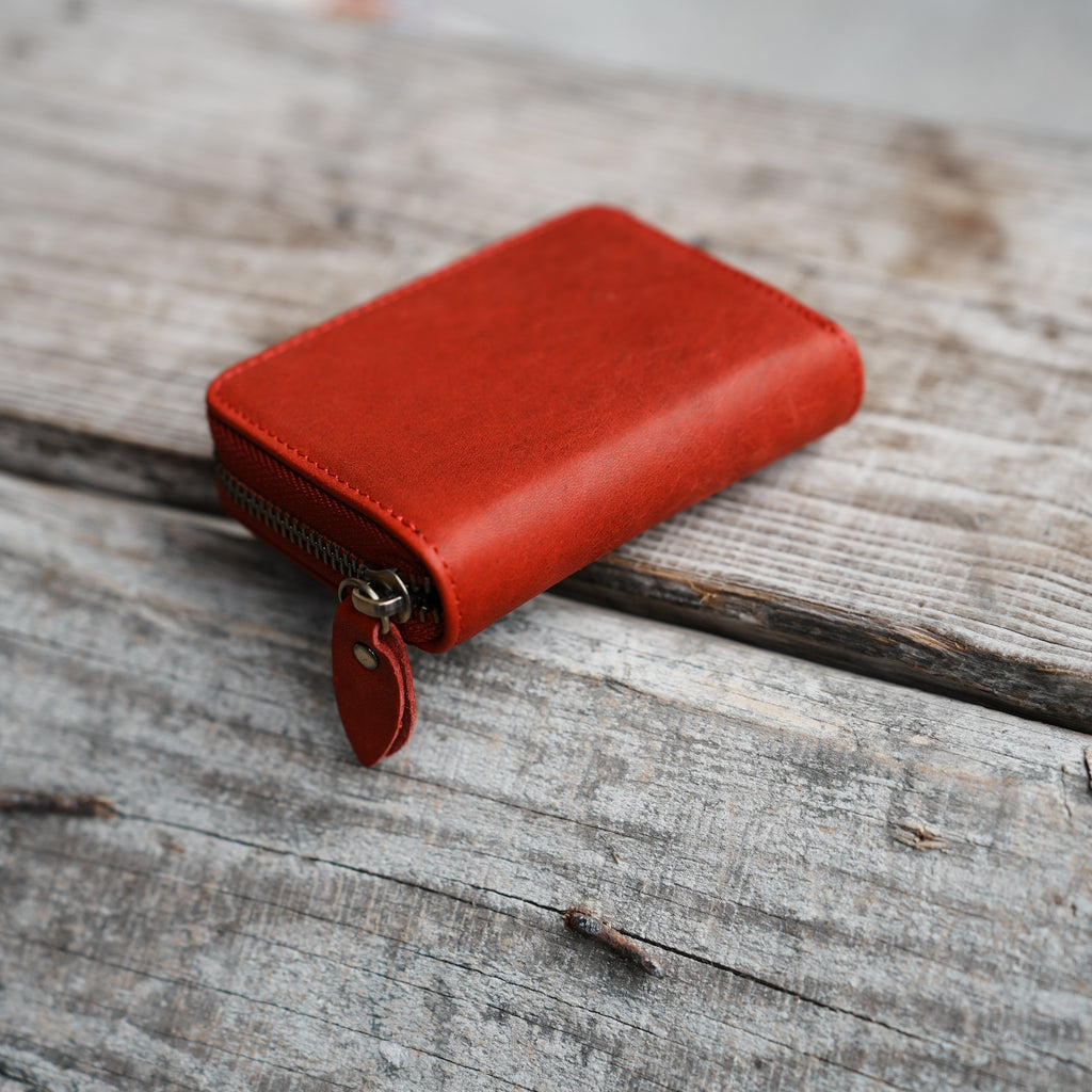 personalized Bifold Wallet, Men's Leather wallet  Card Holder Distressed Leather Wallet  zipper clutch, travel wallet, Leather zipper wallet