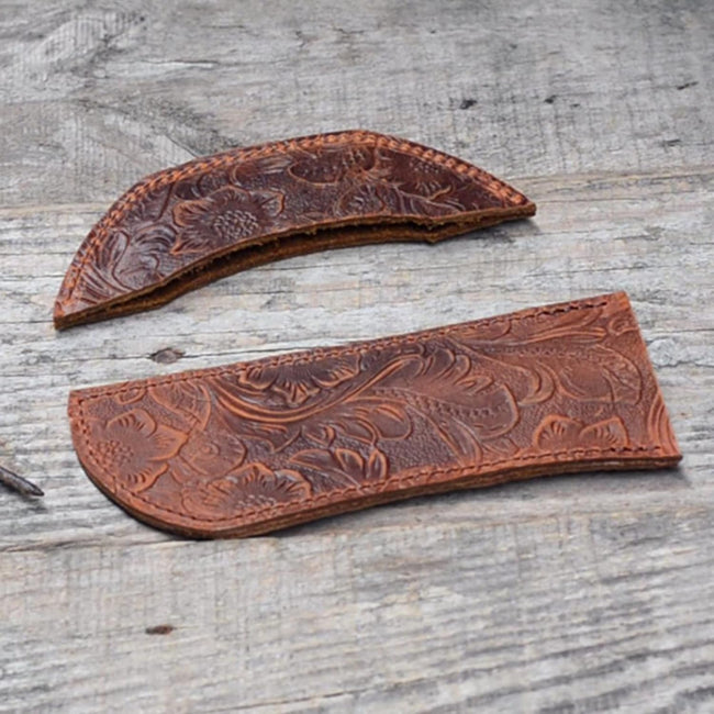 leather pot holder SET of 2  leather skillet handle cover case for Lodge cast   Iron Leather Handle  Cover Skillet Handle Cover Main Image