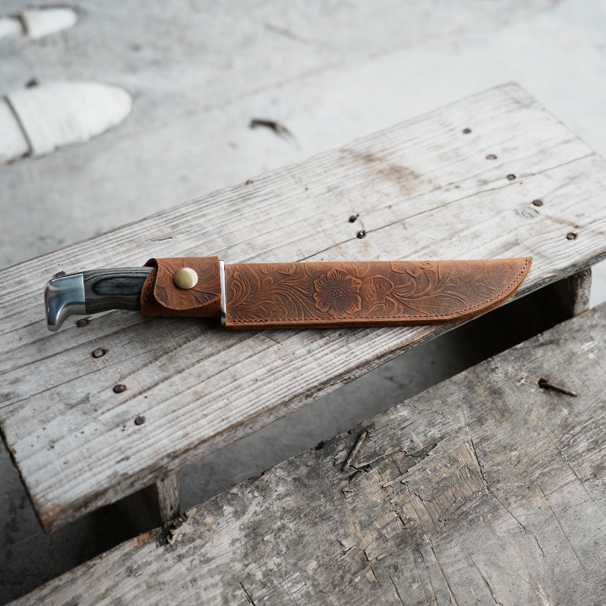 Leather Knife Sheath for Buck 120 Knife , Straight Knife Holster Knife Blade Cover Belt leather Sheath for buck 120 7.375  Fixed Blade Knife