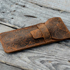 Leather Pen Sleeve , engraved Leather Pen pouch , Pen Leather Pocket , notebook pencil case  Holder Tall Pencil Cover Pen Pouch Pen Holster