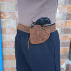 Genuine Leather Gun Holster for Bond Arms Derringer Leather  Holster Texas Defender  .357Mag/.38Spl, .45LC/.410  3  Barrel OWB Leather