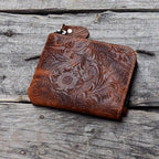 Genuine Leather Zipper Coin Purse Wallet With Key Car Smart Holder, Change Purse, Coin Pouch Holder For Men