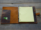 Personalized  A4  3 Ring Binder Leather Cover 3 Hole 8.5  X 11  Sheets Notebook Cover Diary Distressed Leather A4 Refillable Journal Nba4305