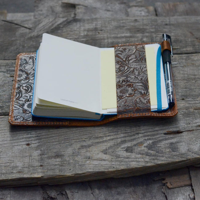 Genuine Leather Journal Notebook Cover Moleskine Pocket  for 3.5  x 5.5  A6 , Travel Leather Cover for Leuchtturm 1917 3.5  x 5.9 Main Image