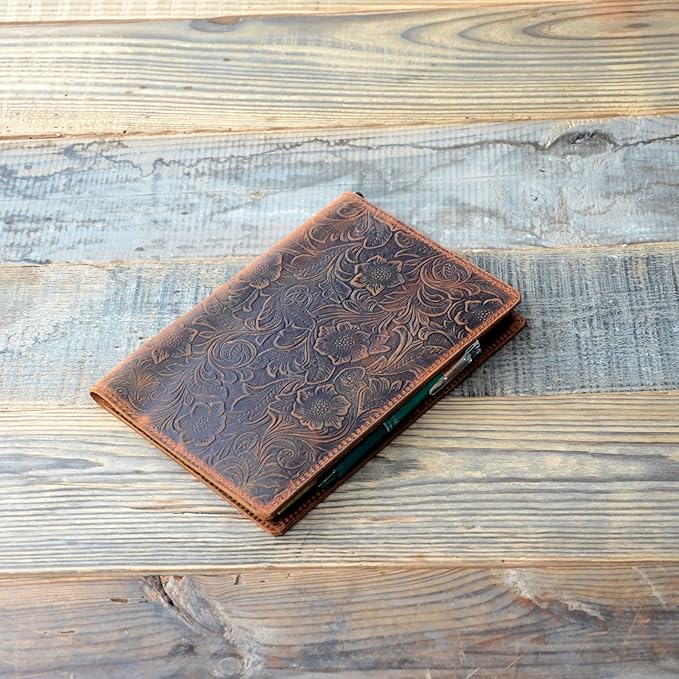 Personalized Genuine Leather  Leather Steno Pad 5 x 8  Steno Pad Cover Portfolio  for TOPS The Legal Pad Writing Pads Pocket 5x8