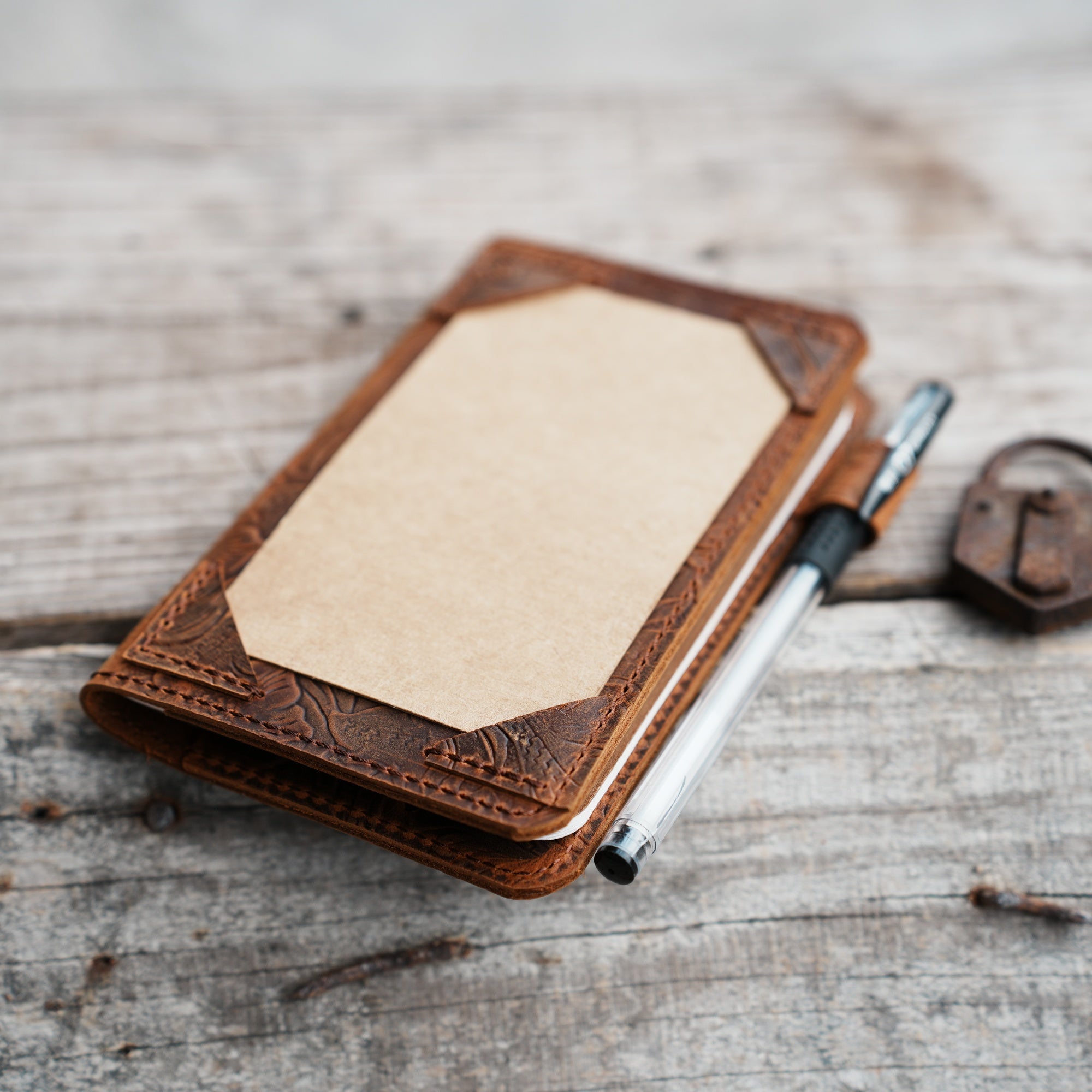 Distressed Genuine leather travel  index cards 3 x 5 cards  cover for field notes notebook leather cover notepad  Leather Journal Notebook - JJNUSA®