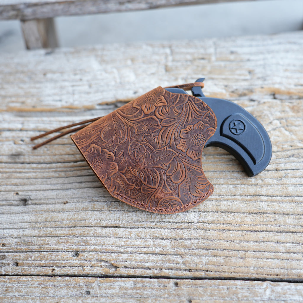 Genuine Leather Gun Holster for Bond Arms Derringer Leather  Holster Texas Defender  .357Mag/.38Spl, .45LC/.410  3  Barrel OWB Leather