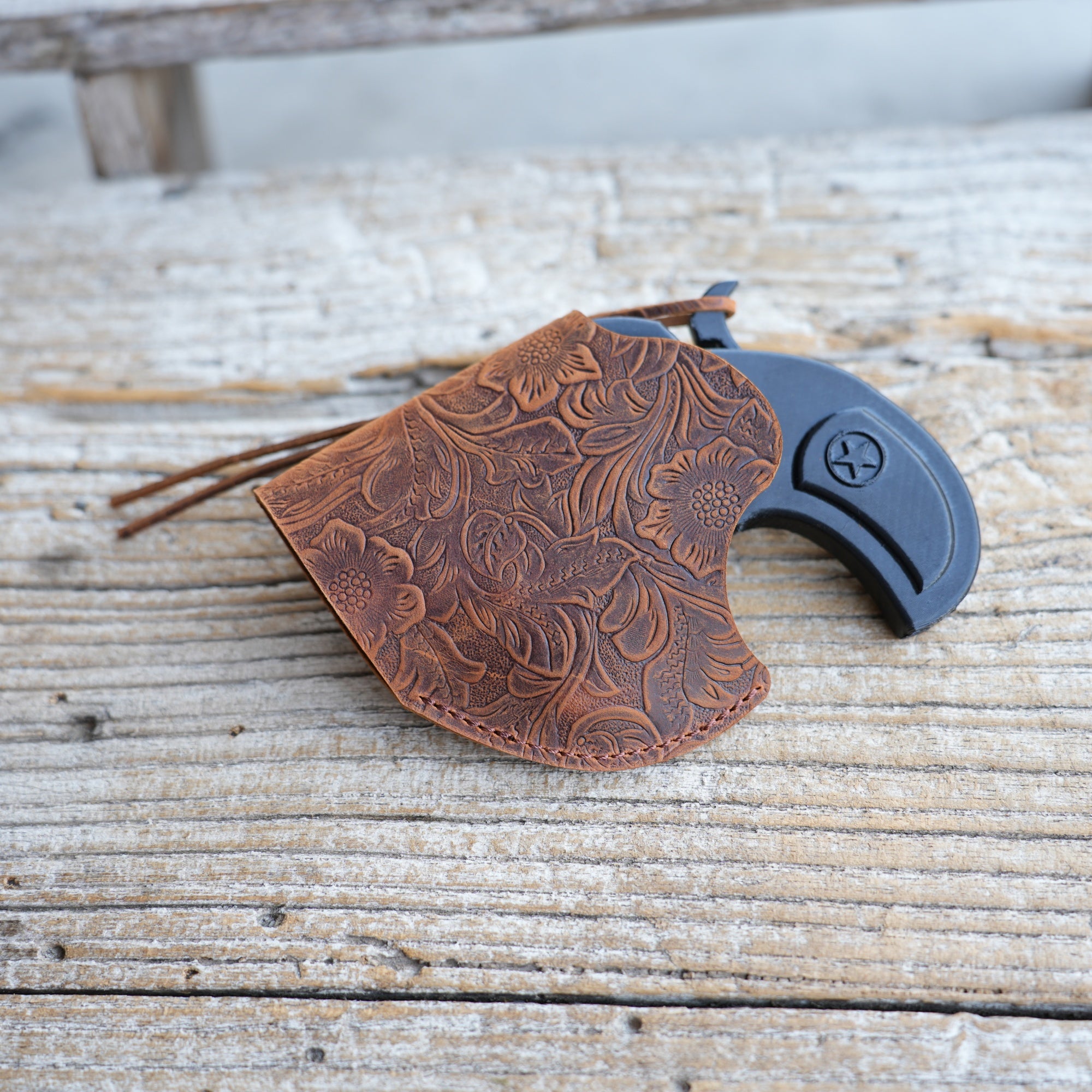 Genuine Leather Gun Holster for Bond Arms Derringer Leather  Holster Texas Defender  .357Mag/.38Spl, .45LC/.410  3  Barrel OWB Leather