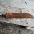 Leather Knife Sheath for Buck 120 Knife , Straight Knife Holster Knife Blade Cover Belt leather Sheath for buck 120 7.375  Fixed Blade Knife