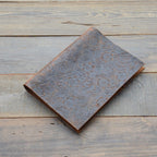 Personalized Simple A5 leather ring binder notebook cover A5  Diary Cover  Leather  distressed leather A5 refillable refill journal diary