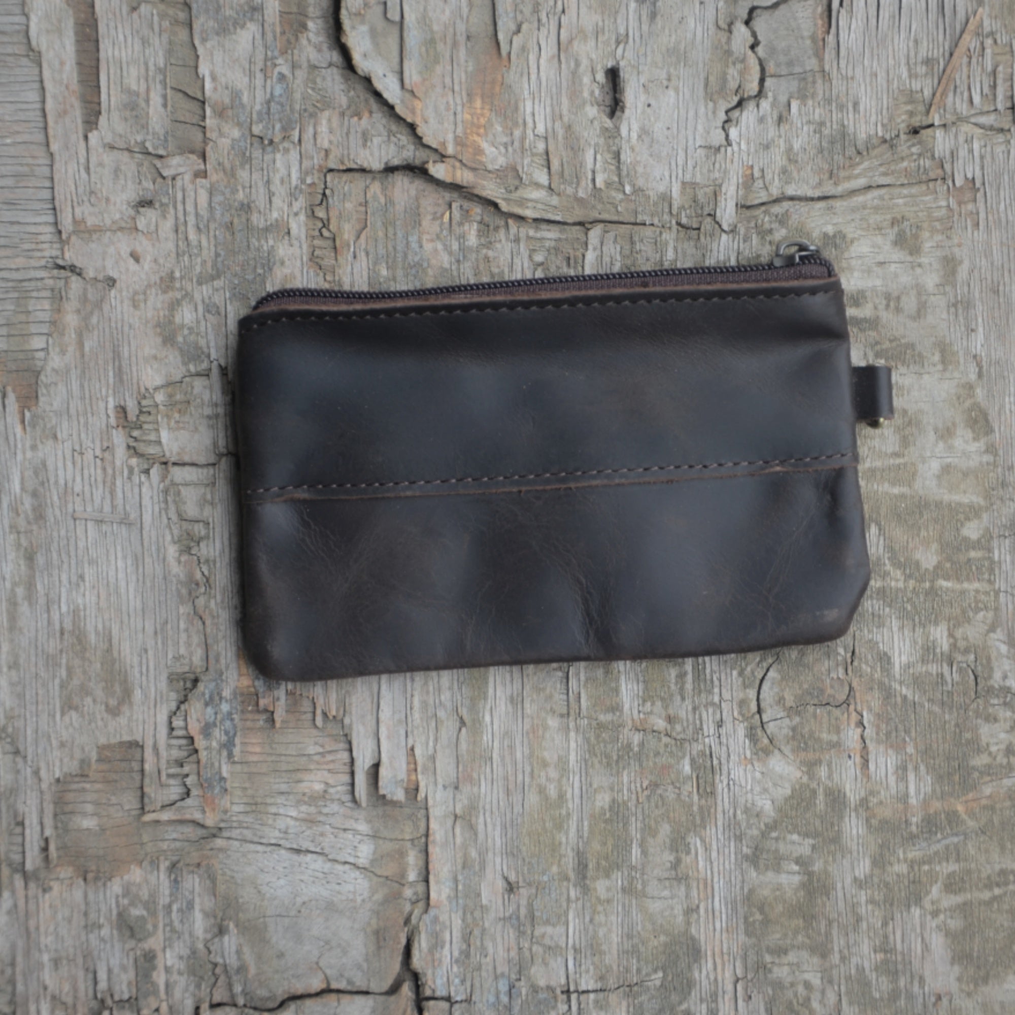 Genuine Leather Zipper Coin Purse for Men, Credit Card Case Holder, Mens Tray Purses Coin Purse Cash Change Wallet Car Smart Holder Money Pouch