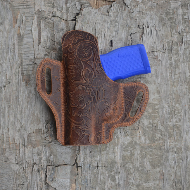 Genuine Leather Gun Holster Sig Sauer P365 Leather Gun Holster OWB  G43 Smith & Wesson Bodyguard 2.0  Fits Most 9mm  Large .380 Guns Main Image