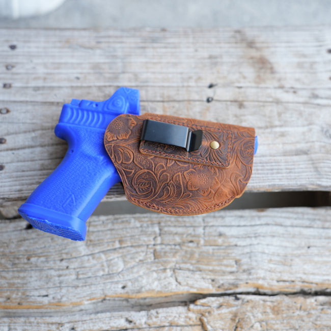 Genuine Leather Gun Holster Iwb , Owb  Glock 17/19/19X/32/33/34 & 44/45 Red Dot MOS Streamlight Sub TLR-7 Pistol Light Flashlight Badr S Main Image