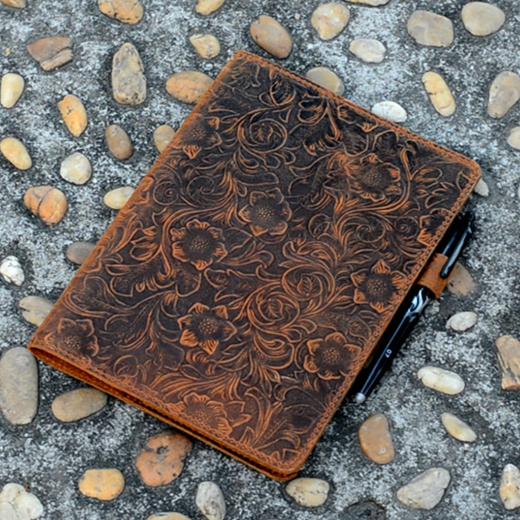 Rocketbook Cover Distressed Genuine Leather Notebook for Everlast Fusion Matrix Graph Wave Panda Planner A5 Executive  A4 Letter