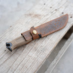 Leather Knife Sheath for  Gerber Strongarm knife   , Straight Knife Holster Knife Blade Cover Belt Sheath for Gerber  Fixed Blade Knife