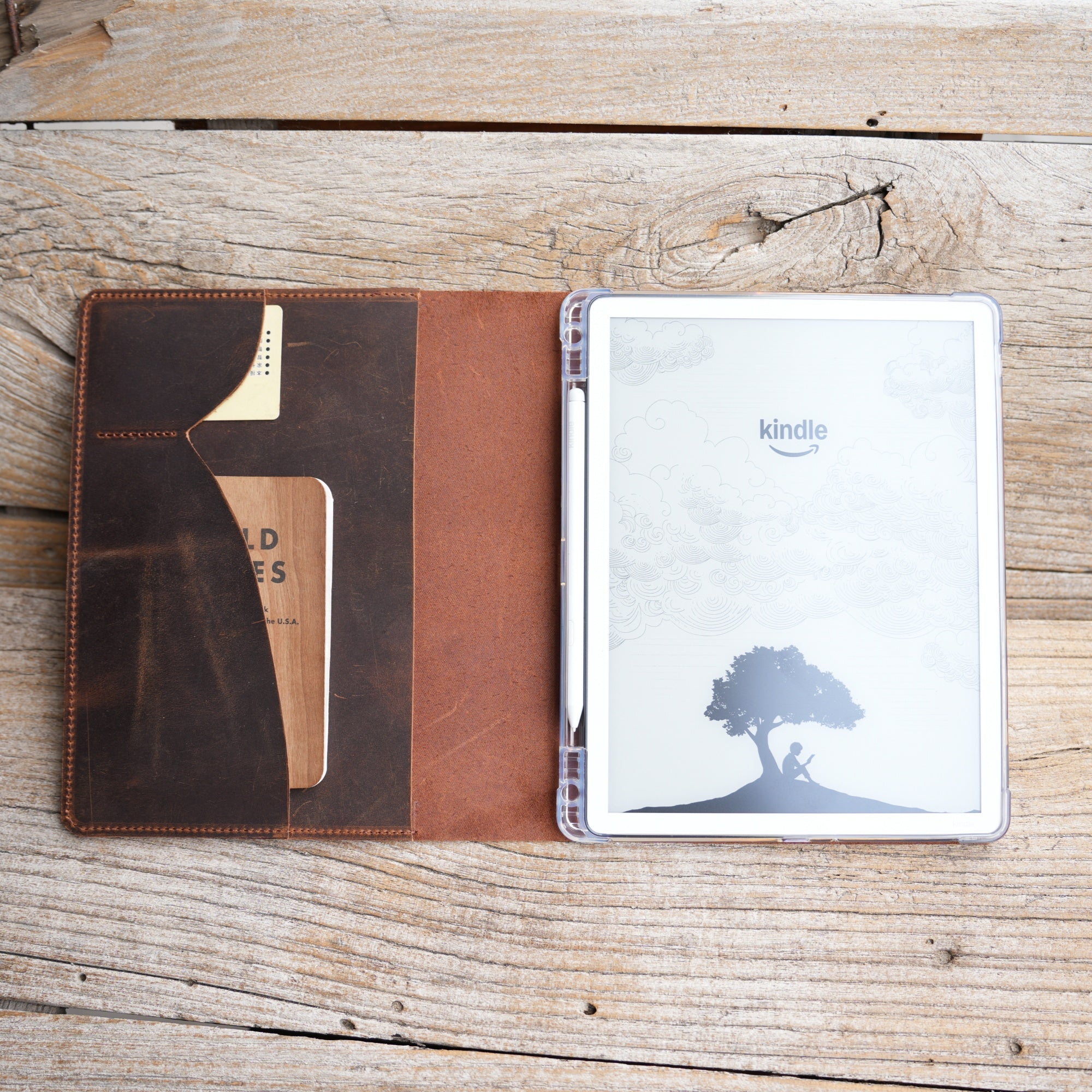 Leather Kindle Scribe Colorsoft 11" 2025 case 3th gen  Kindle cover, Kindle   case, Tooled Leather, Ebook cover brown