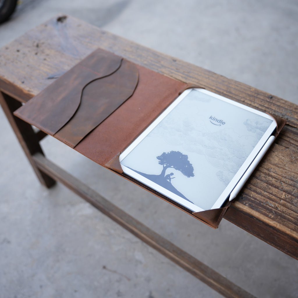 Leather cover for  Kindle Scribe  Colorsoft 11 2025  case ,  Tooled Leather, Ebook cover brown  Kindle Scribe 10.2", with Premium Pen Holder