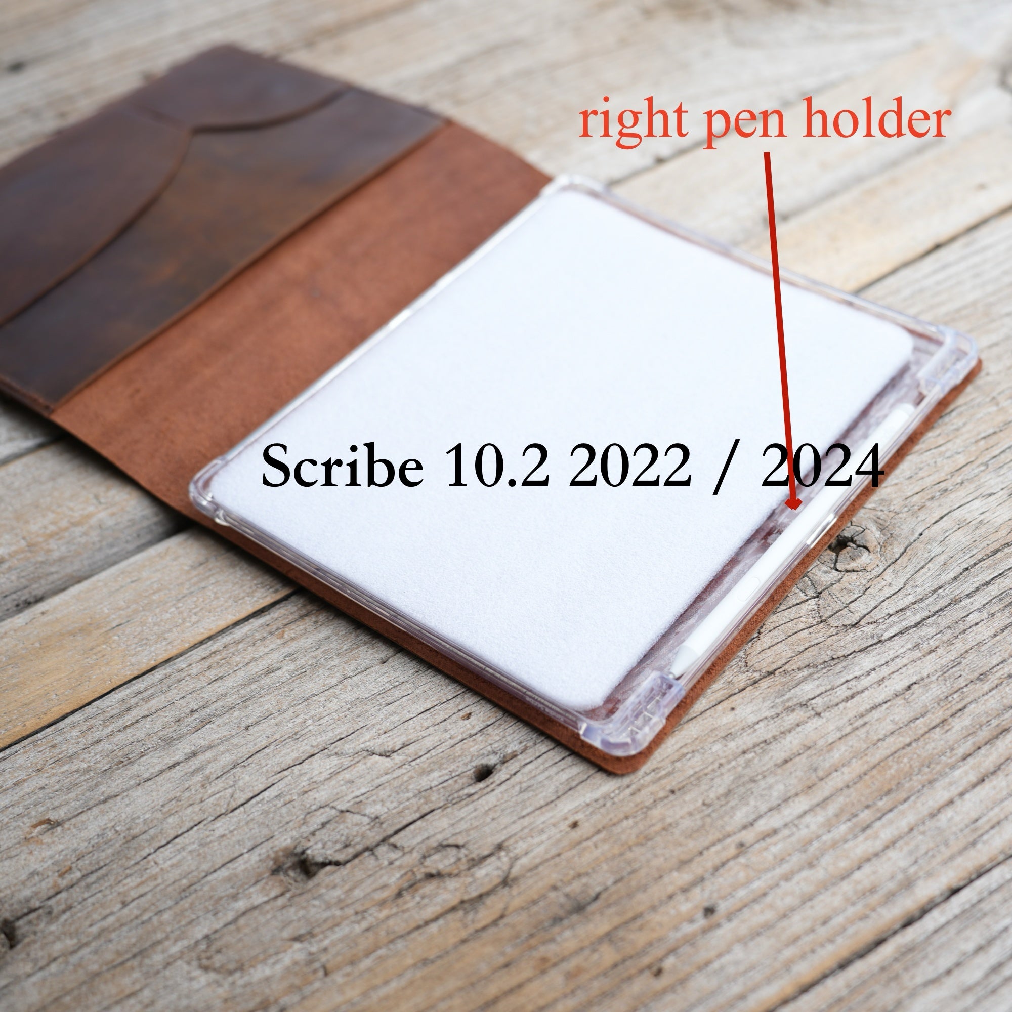 Leather Kindle Scribe Colorsoft 11" 2025 case 3th gen  Kindle Scribe 10.2" 2022/2024 cover  , Tooled Leather, Ebook cover brown