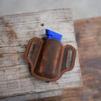 Genuine Leather Tactical Double Mag Magazine Holde fit 9mm, .40 or .45 Caliber Pistol Mag | Single Double Stack | IWB or OWB Mag Pouch Holster 01 (Copy) (Copy)