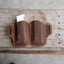 Genuine Leather Tactical Double Mag Magazine Holde fit 9mm, .40 or .45 Caliber Pistol Mag | Single Double Stack | IWB or OWB Mag Pouch Holster 01