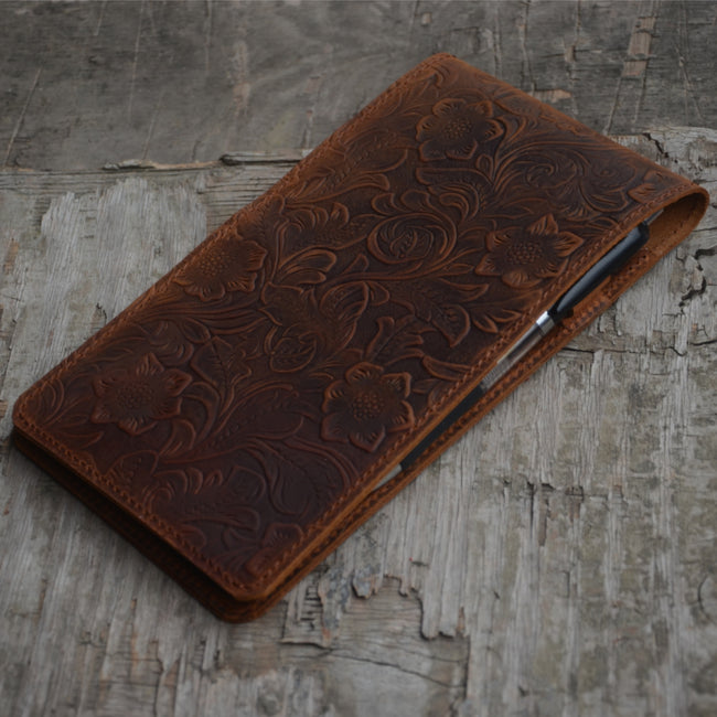 Leather Field Notes Reporter's Notebook 3.75  × 8  Spiral Memo Pocket Notepad, portage  Steno Note Book Reporters & Journalists 4  x 8 Main Image