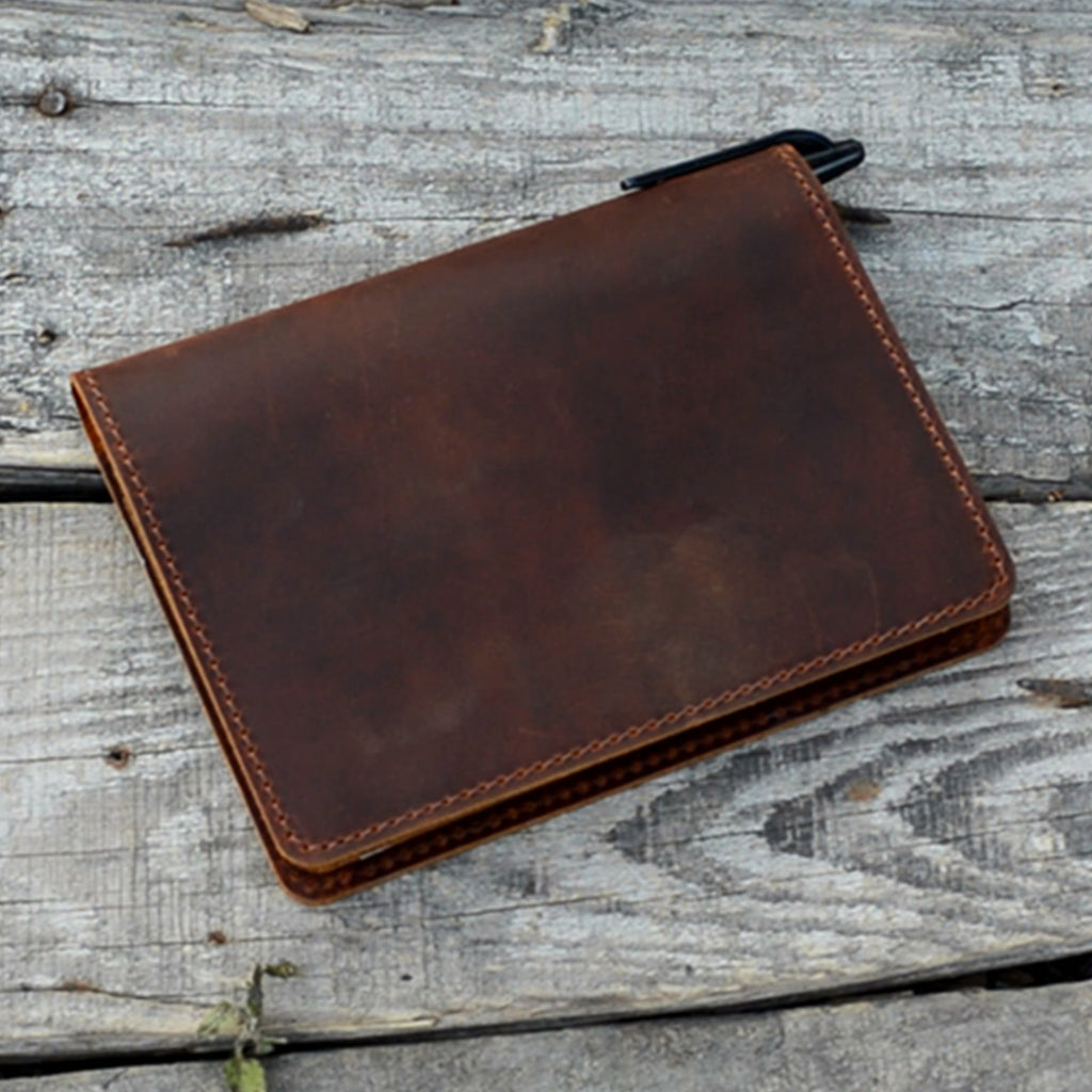 Rocketbook Cover Distressed Genuine Leather Notebook for Everlast Fusion Matrix Graph Wave Panda Planner A5 Executive  A4 Letter