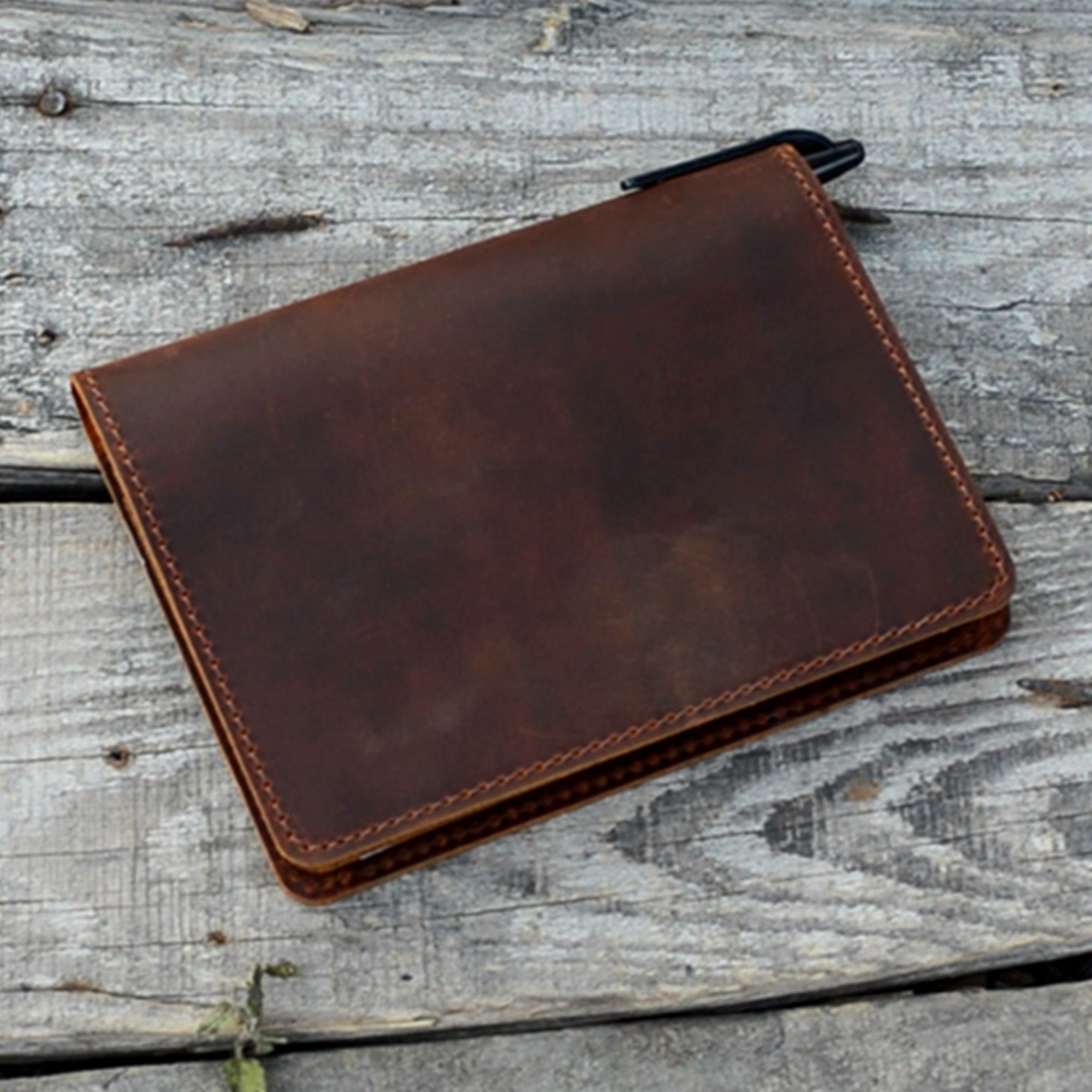 Rocketbook Cover Distressed Genuine Leather Notebook for Everlast Fusion Matrix Graph Wave Panda Planner A5 Executive  A4 Letter