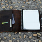 Rocketbook Cover Distressed Genuine Leather Notebook for Everlast Fusion Matrix Graph Wave Panda Planner A5 Executive  A4 Letter
