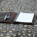 Rocketbook Cover Distresse Genuine Leather Notebook Cover for Everlast Fusion Moleskin A5 Executive 6  x 8.8  / A4 Letter Size 8.5 x 11 inch