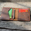 personalized Minimalist Bifold Wallet, Men's Minimalist Card Holder Distressed Leather Wallet  |  Bifold Leather Wallet
