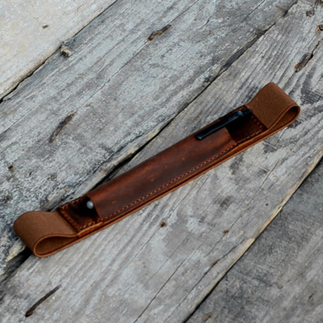 Vintage Leather Pen pouch notebook pencil case Pen Pencil holder for Moleskine large notebook A5 Leuchtturm1917 notebook medium  pen loop Main Image