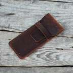 Leather Pen Sleeve , engraved Leather Pen pouch , Pen Leather Pocket , notebook pencil case  Holder Tall Pencil Cover Pen Pouch Pen Holster