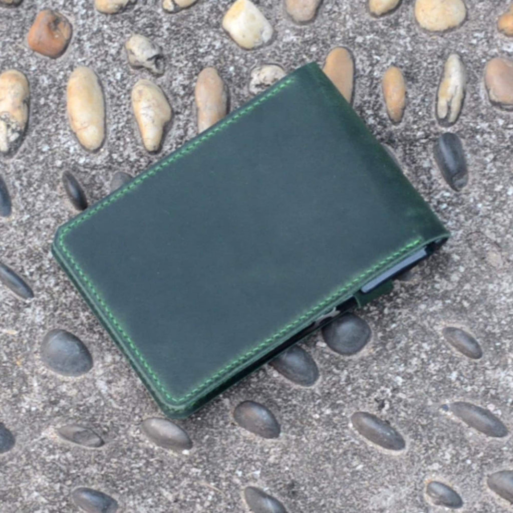 Personalized Genuine Leather Notebook Cover for Rite in the Rain ,Steno Notes, Top Spiral Notebook 3  x 5  / 4  x 6  Rocketbook Mini Green 2