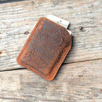 personalized  Leather Card Case, Men's Cardholder, Business Card Holder,  Mini Wallet Distressed  Genuine  Slim  Leather Card Holder