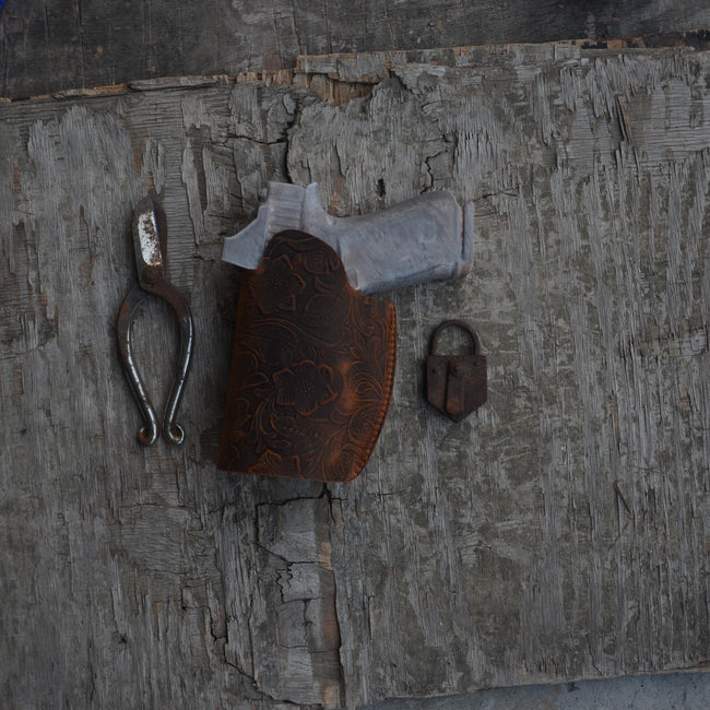 Genuine Leather Gun Holster  Gun Holster IWB , OWB  Staccato CS rmr TLR7SUB   w/ Streamlight  tlr-7   Sub   Holster  Leather Gun Holster Hover Image