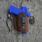Genuine Leather Gun Holster  Gun Holster IWB , OWB   Glock 19 | G19  MOS w/ Streamlight tlr-7 Sub   Holster  Leather Gun Holster