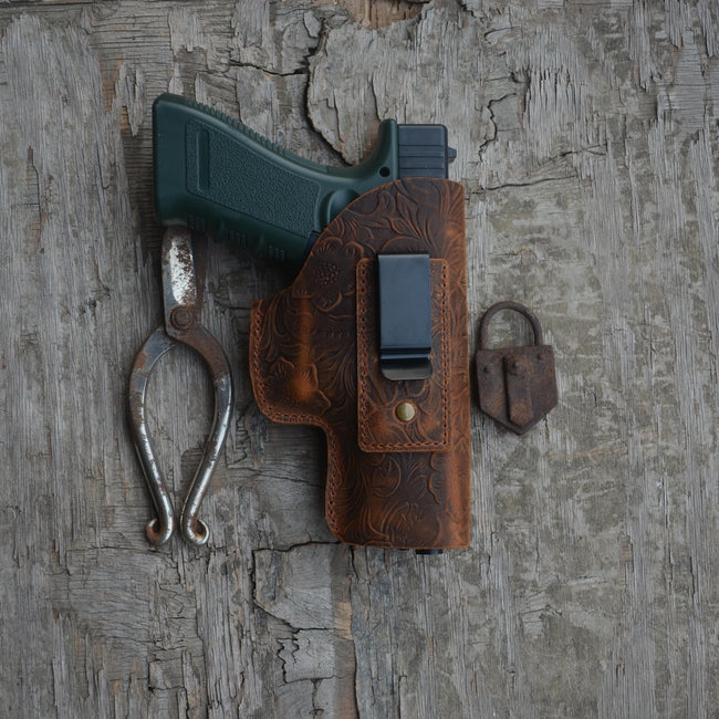 Genuine Leather Gun Holster Hunting IWB Holster for Glock G48 Glock G47 CZ P-10 F  CZ P-10 S  cz p10c Pocket Holster  Metal Hover Image