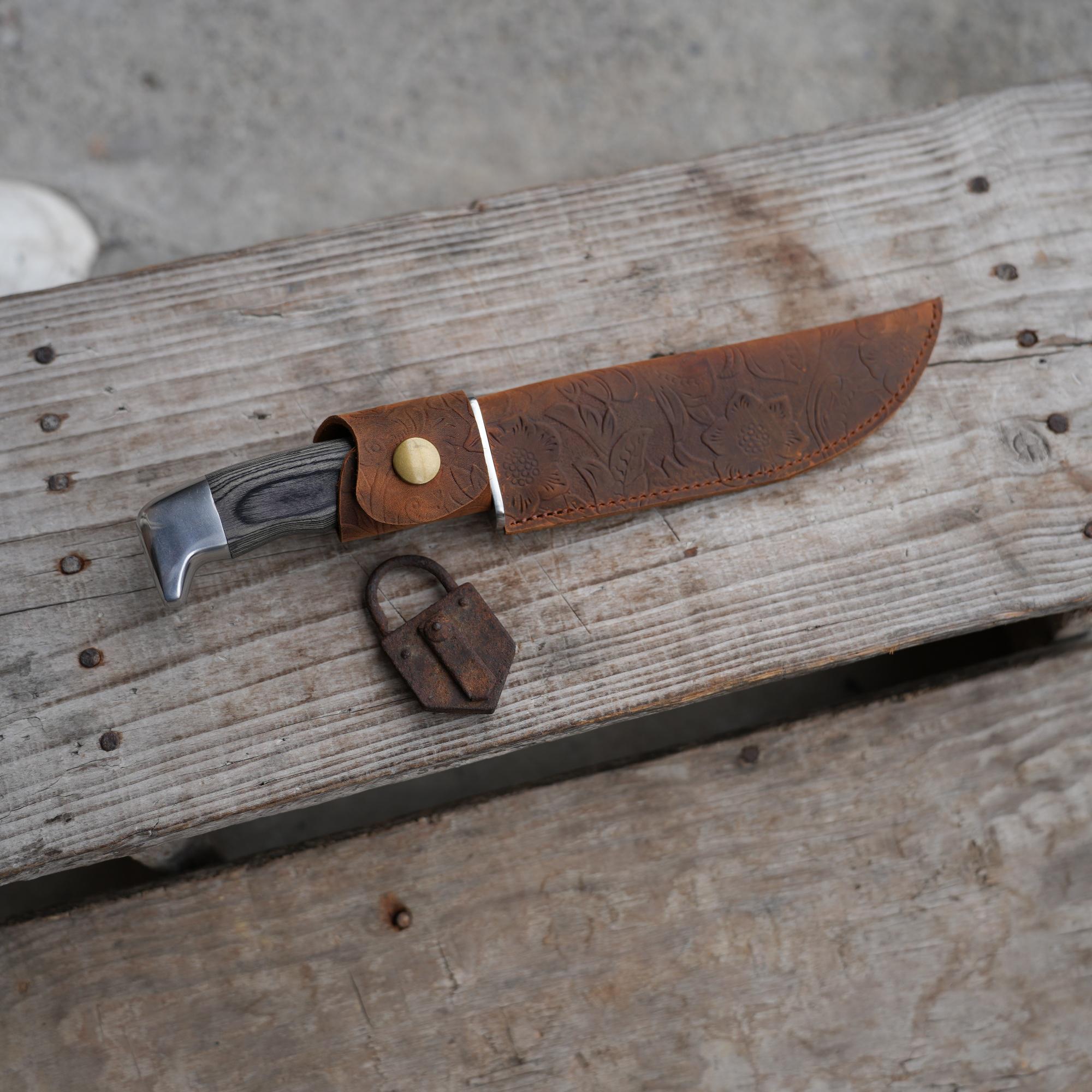 Leather Knife Sheath for Buck 192 Knife , Straight Knife Holster Knife Blade Cover Belt leather Sheath for buck 192 4.25   Fixed Blade Knife