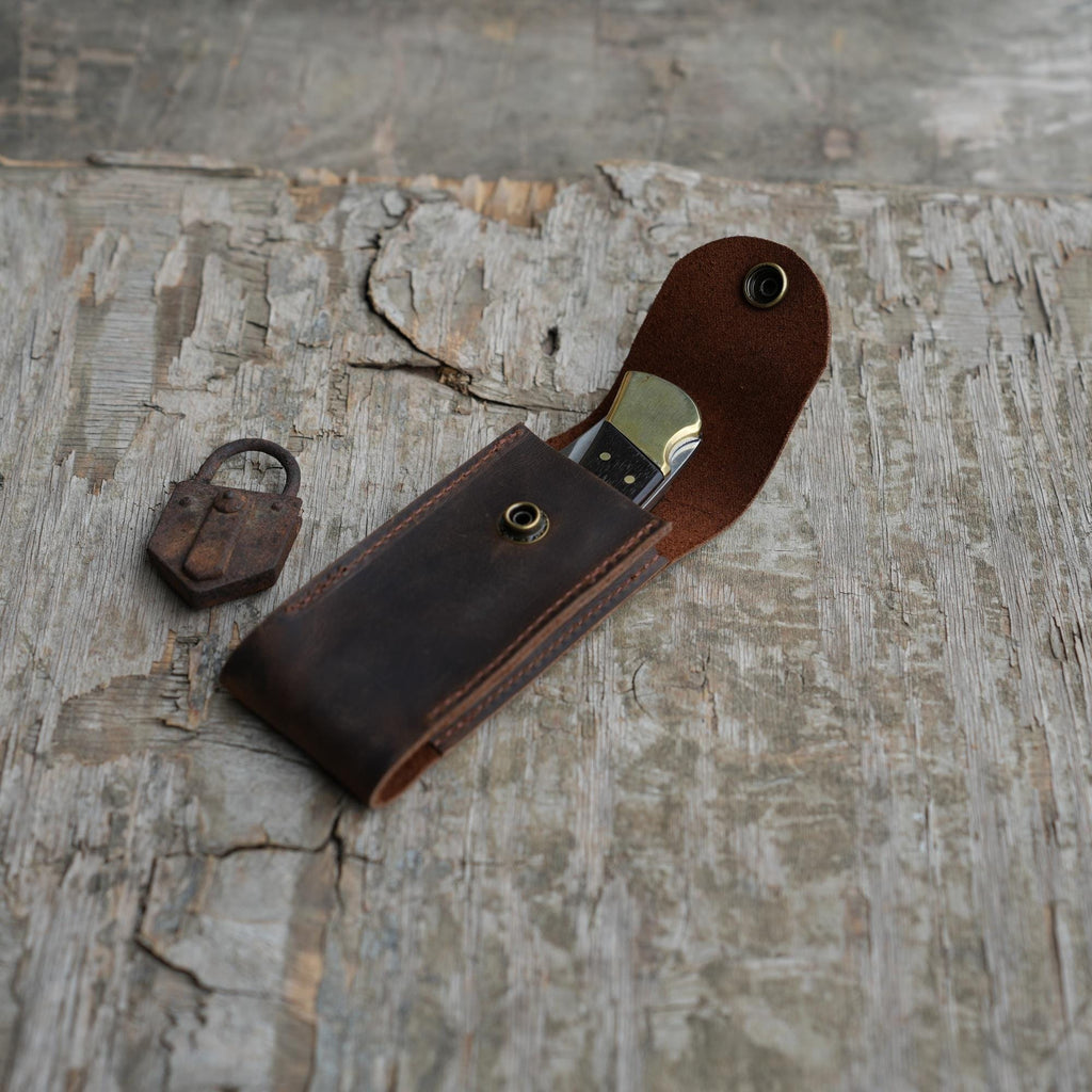 Genuine Leather for Vertical and Horizontal Knife Buck 110 Sheath Folding Pocket  , Knives Sheath Holster  Buck 112
